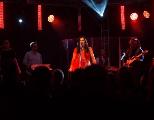 Koncert Kayah zorganizowany na imprezie integracyjnej.